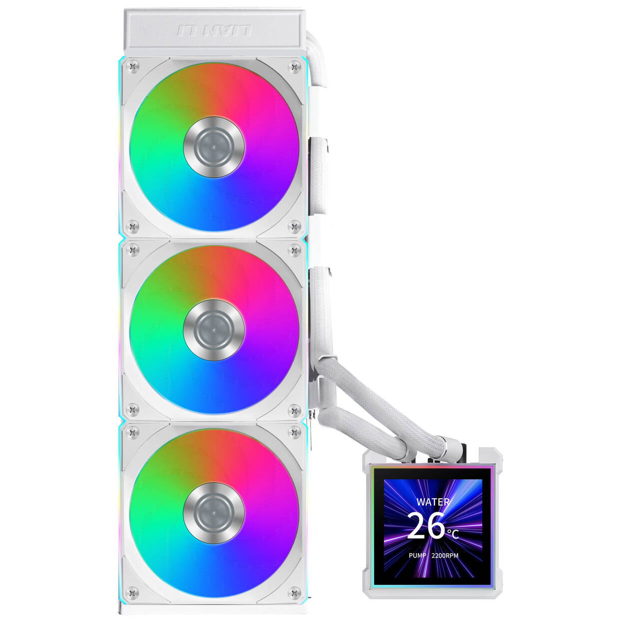 Lian Li HydroShift II LCD-S 360CL RGB 360mm, bílá