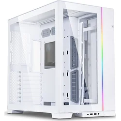 Lian Li O11 Dynamic EVO, tvrdené sklo, biela