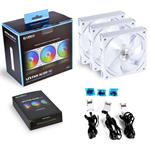 Lian Li UNI FAN AL120 RGB PWM ventilátor, 3-pack včetně regulátoru - 120mm, bílý
