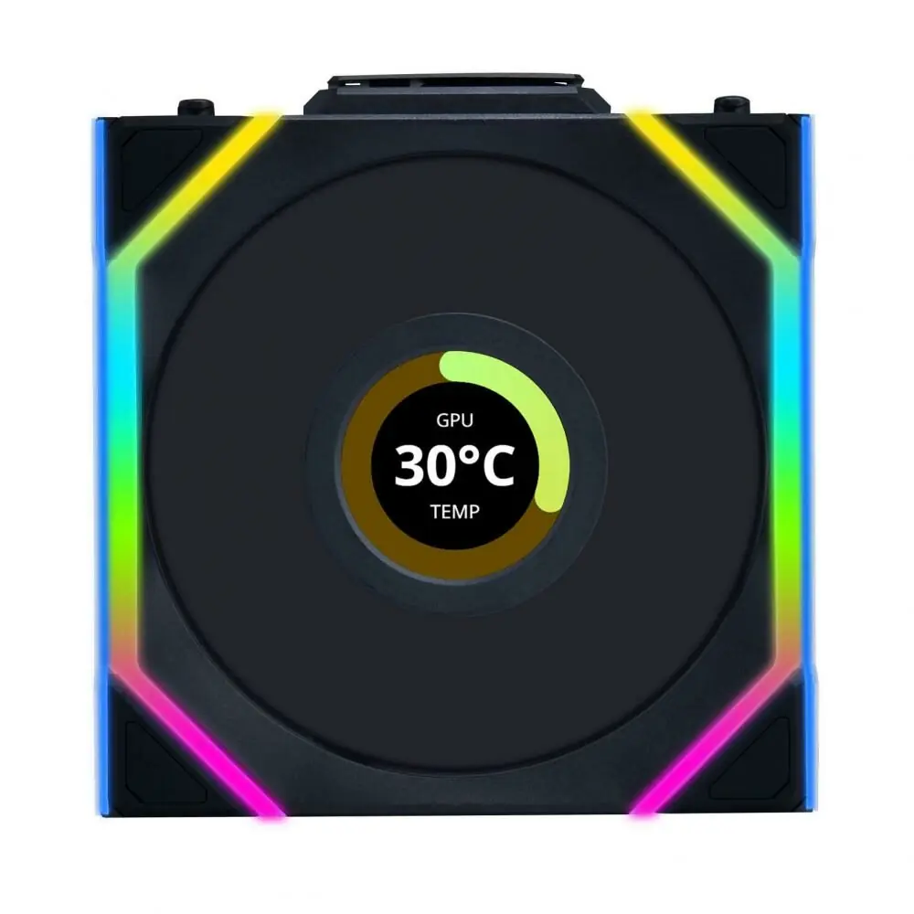 Lian Li UNI FAN SL Wireless LCD Reverse Blade 120, černá