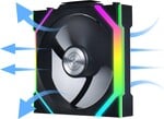 Lian Li UNI FAN SL Wireless Reverse 120 mm, čierna