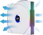 Lian Li UNI FAN TL Wireless LCD 120 mm Reverse Blade, biela