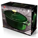 Liatinový pekáč BerlingerHaus Emerald Collection s vekom, 32 x 23 cm