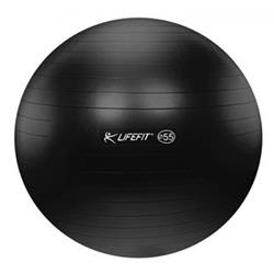 LifeFit Anti-Burst 55 cm, černý gymnastický míč 