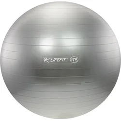 LifeFit Anti-Burst 75 cm, strieborná gymnastická lopta
