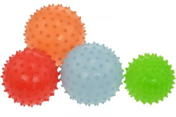 LifeFit masážna lopta 10 cm - mix farieb