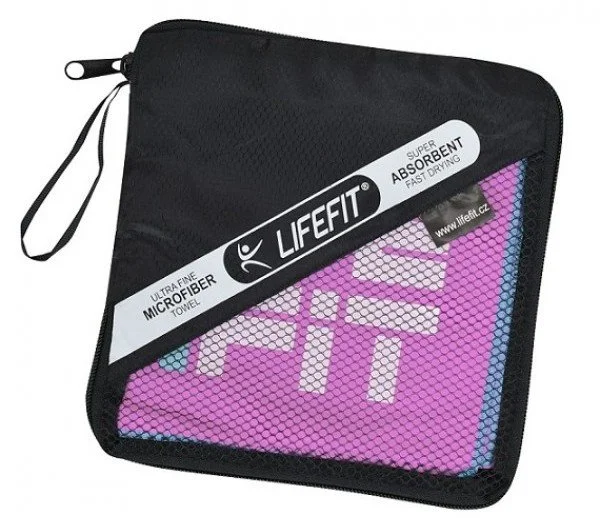LIFEFIT rýchloschnúci uterák z mikrovlákna 70x140cm, ružový F-RUC-20-01