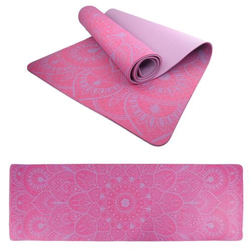 LIFEFIT YOGA MAT MANDALA DUO, 183x58x0,6cm, bordová
