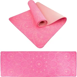 LIFEFIT YOGA MAT MANDALA DUO, 183x58x0,6cm, ružová