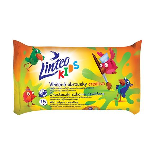 Linteo Dětské vlhčené ubrousky Baby Kids 15 ks