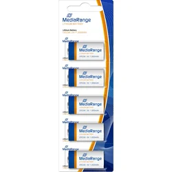 Lítiové batérie MediaRange Premium, CR123A, 3V, 5ks