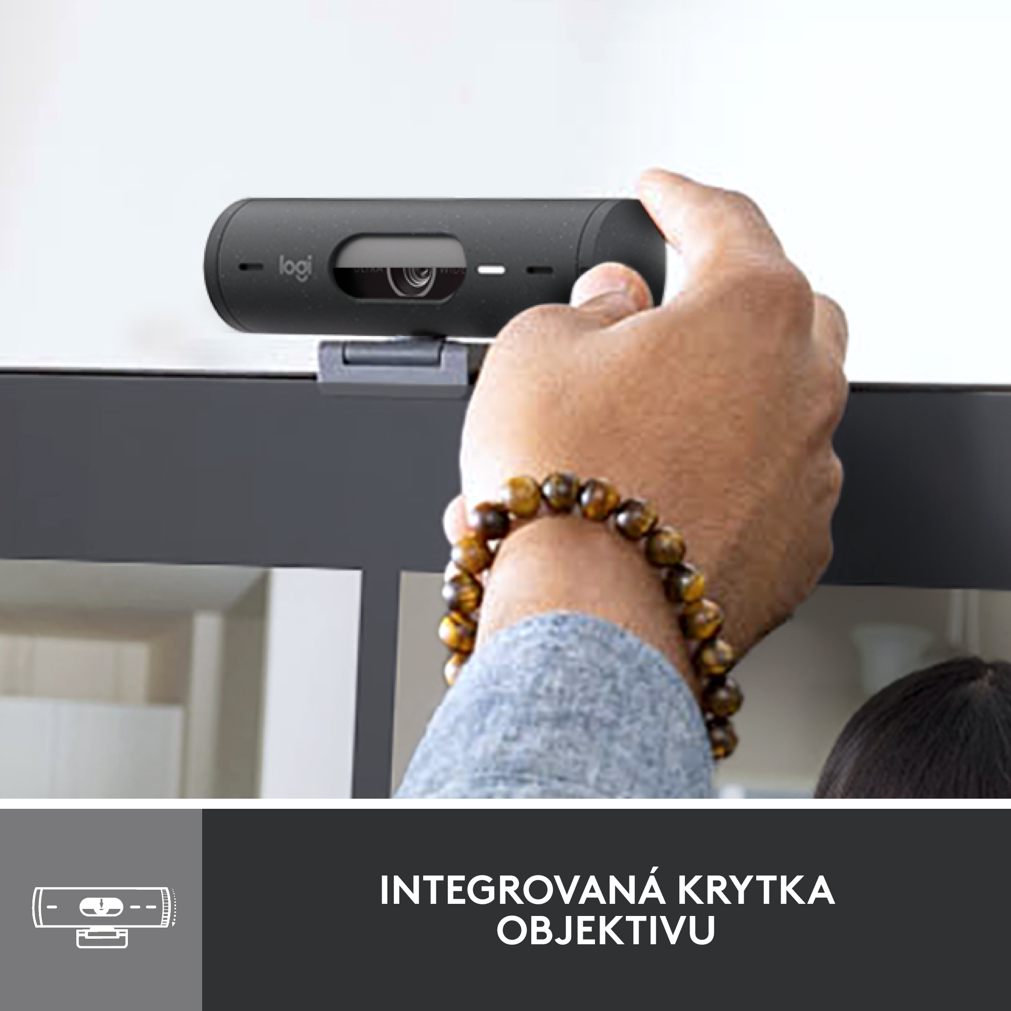 Logitech BRIO 500, Full HD webová kamera, grafitová