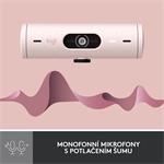Logitech BRIO 500, Full HD webová kamera, ružová