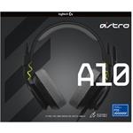 Logitech G Astro A10, drôtová náhlavná súprava, čierna/sivá