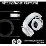 Logitech G PRO X 2 LIGHTSPEED Gaming Headset, bílá