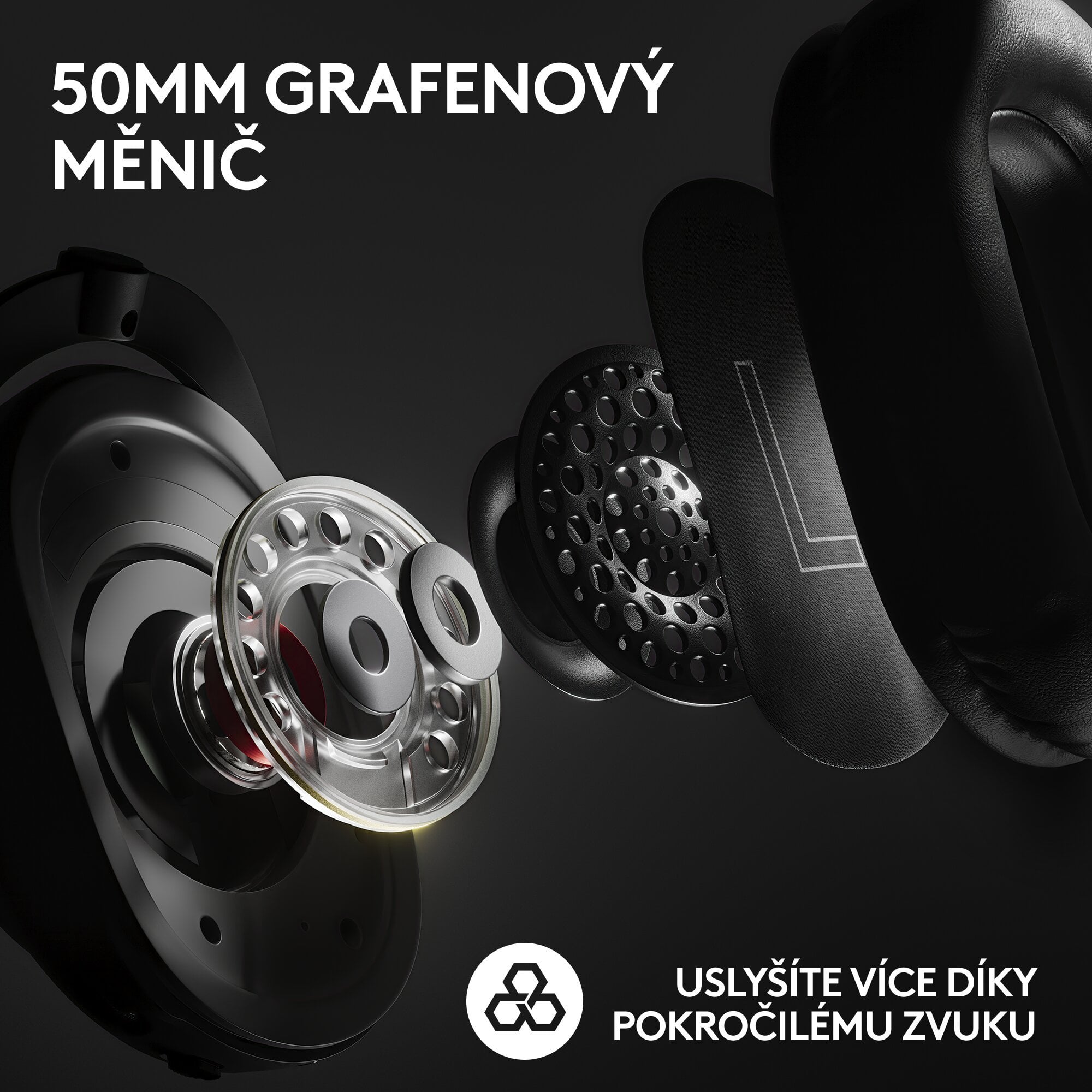 Logitech G PRO X 2 LIGHTSPEED Gaming Headset, černá