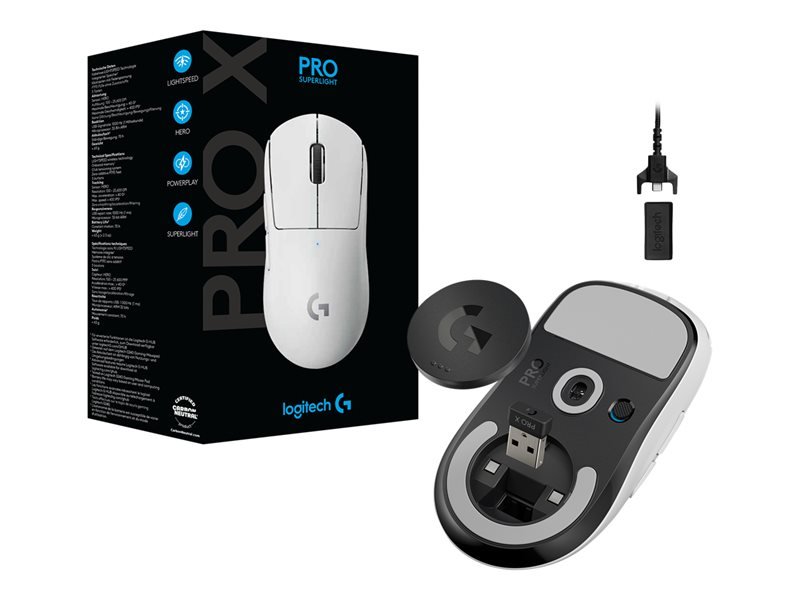 Logitech G Pro X Superlight, bílá