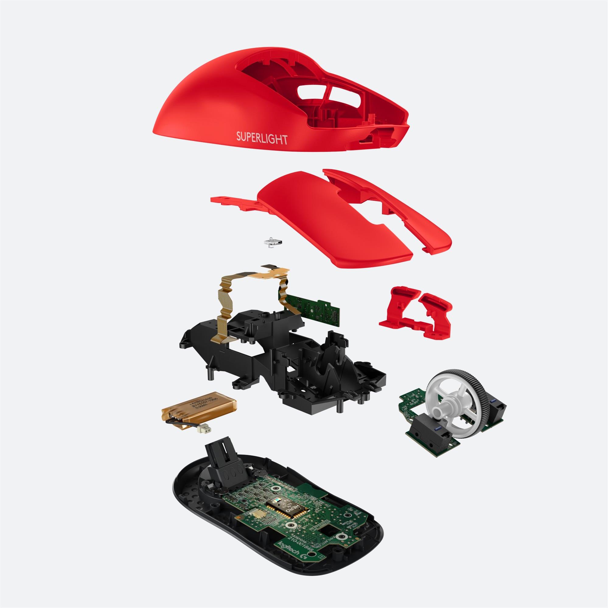 Logitech G Pro X Superlight, červená