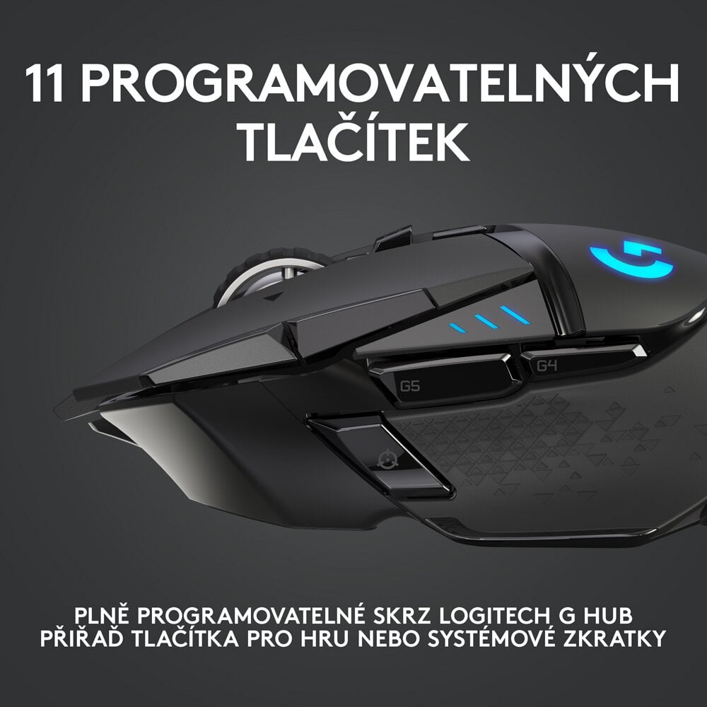 Logitech G502 Lightspeed Wireless herní myš - černý
