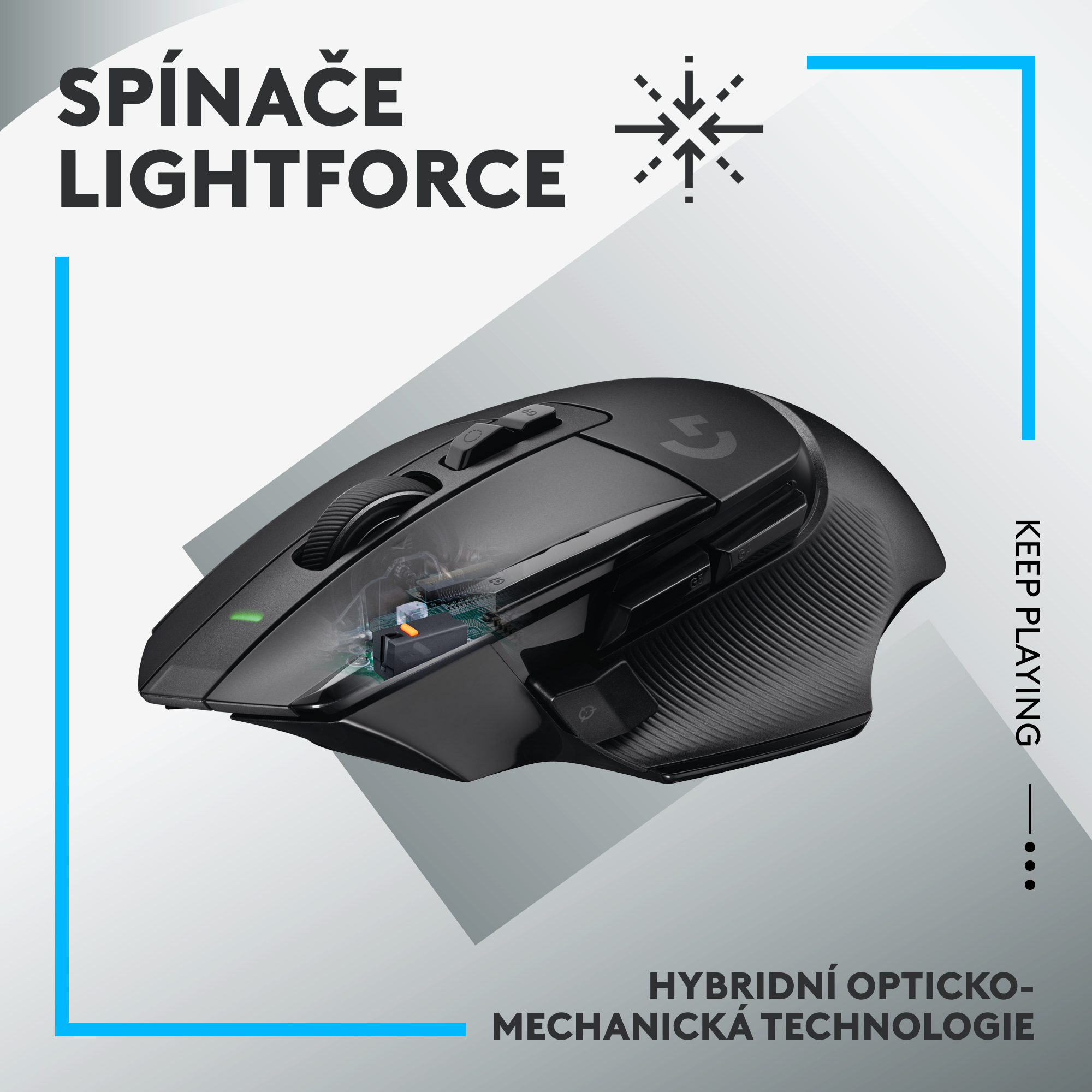 Logitech G502 X LIGHTSPEED Wireless Gaming Mouse, černá