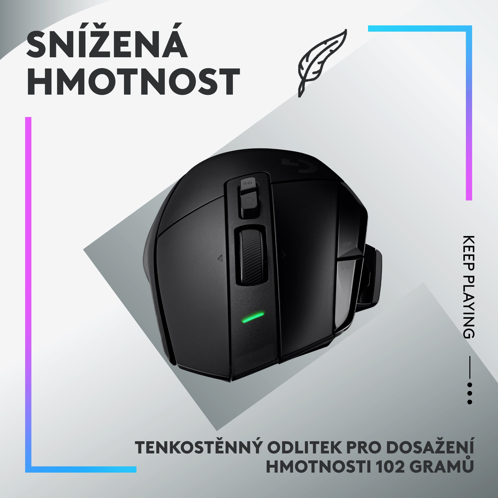 Logitech G502 X LIGHTSPEED Wireless Gaming Mouse, černá
