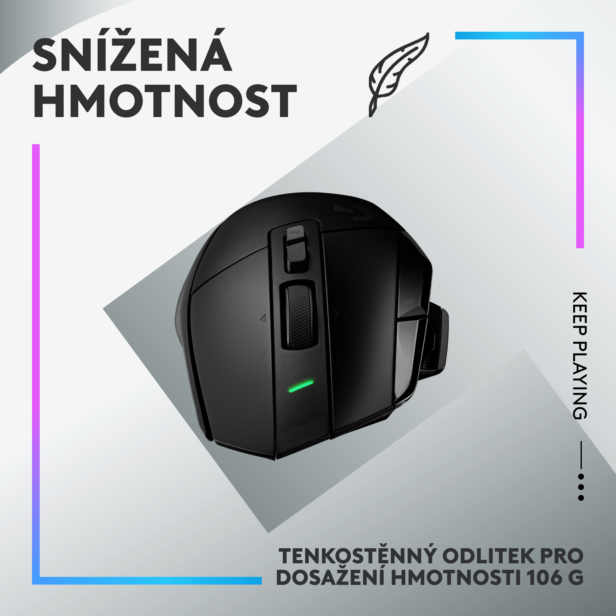 Logitech G502 X PLUS Wireless RGB Gaming Mouse, černá