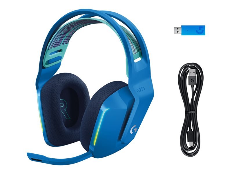 Logitech G733 LIGHTSPEED Wireless RGB Gaming Headset - BLUE