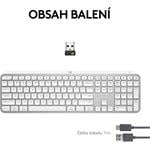 Logitech klávesnice Wireless MX Keys S, US, INTL, bezdrátová, Pale Grey, Bolt