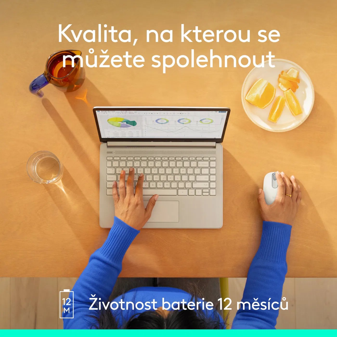 Logitech M196 - Bluetooth myš, bílá