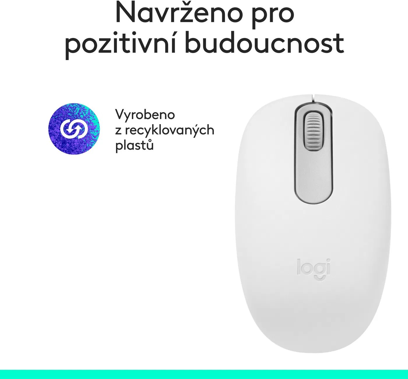 Logitech M196 - myš Bluetooth, biela