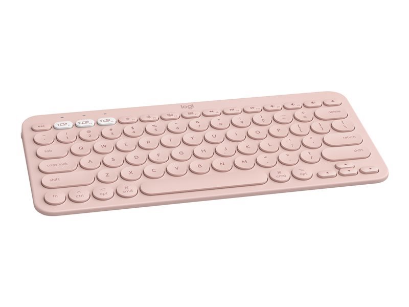 Logitech Multi-Device Bluetooth Keyboard K380 for Mac, US, bezdrátová, růžová
