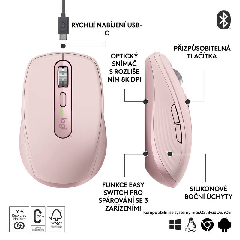 Logitech MX Anywhere 3S Rose