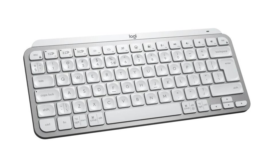 Logitech MX Keys Mini For Mac Minimalist Wireless Illuminated Keyboard, Pale Grey - US INTL