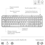 Logitech MX Keys S pre Mac, svetlošedá – CZ/SK