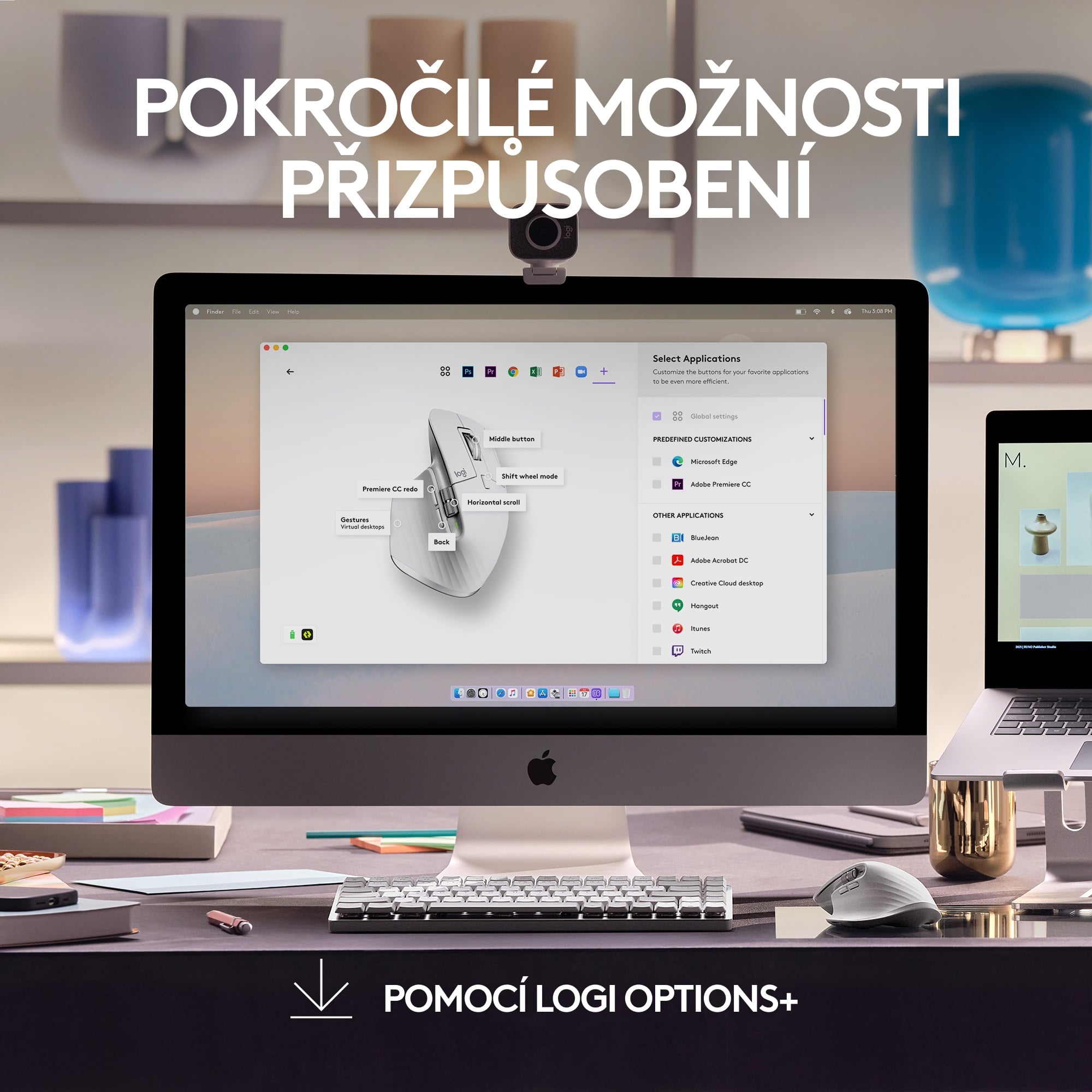Logitech MX Master 3S For Mac Performace Wireless Mouse Pale Grey