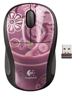 Logitech myš Wireless Mouse M305 (Plum current), fialová, bezdrátová