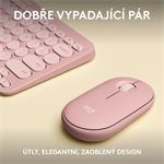 Logitech Pebble 2 Combo, bezdrátová klávesnice a myš, růžová