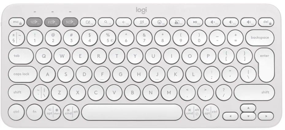 Logitech Pebble Keys 2 K380s, US, bezdrátová klávesnice, bílá
