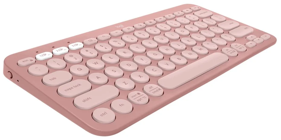 Logitech Pebble Keys 2 K380s, US, bezdrátová klávesnice, růžová