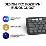 Logitech Pebble Keys 2 K380s, US, bezdrôtová klávesnica, grafitová