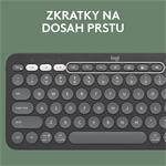 Logitech Pebble Keys 2 K380s, US, bezdrôtová klávesnica, grafitová