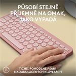 Logitech Pebble Keys 2 K380s, US, bezdrôtová klávesnica, ružová