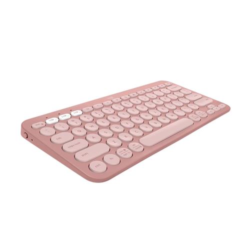 Logitech Pebble Keys 2 K380s, US, bezdrôtová klávesnica, ružová