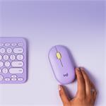 Logitech Pebble M350 Wireless Mouse Lavender Lemonade