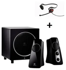 Logitech reproduktory Z523 Dark + Headset, 40W RMS, zvukový systém 2.1