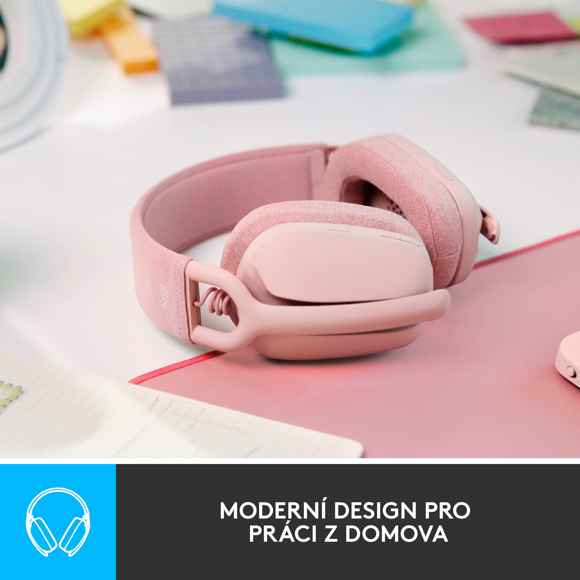 Logitech Zone Vibe 100, ružová