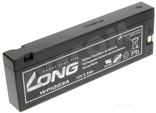 Long WP1223A 12V 2,1Ah 25,2Wh olovená batéria pre profesionálne videokamery a defibrilátory