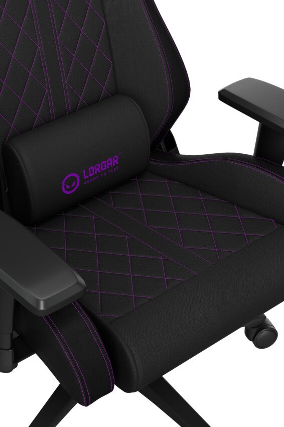 LORGAR CHA41, Ergonomic Gaming Chair Advanced, Černá/fialová