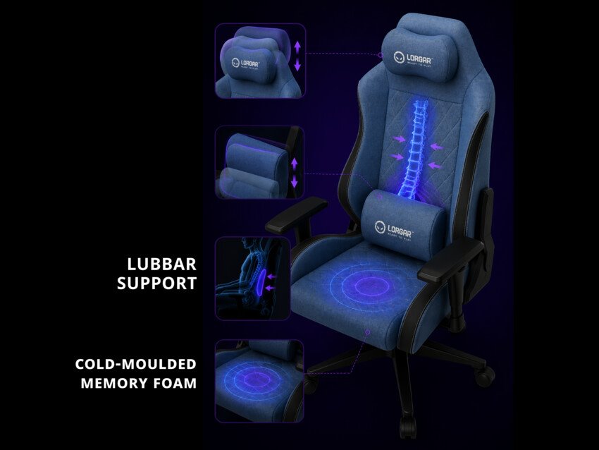 LORGAR CHA41, Ergonomic Gaming Chair Advanced, šedá