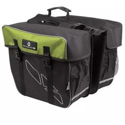 M-WAVE Amsterdam Double - black/green 122805 - Příslušenství na kolo - Brašny